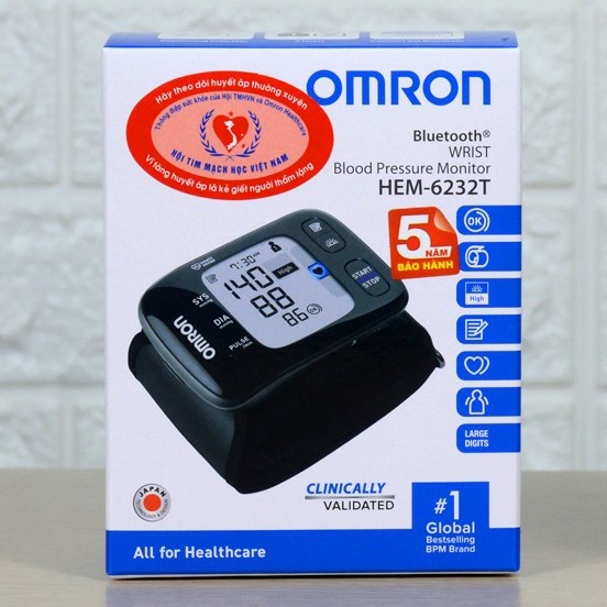 Máy Đo Huyết Áp Cổ Tay Omron HEM-6232T
