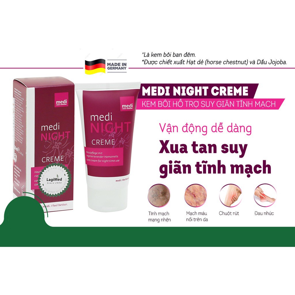 Kem Thoa Giãn Tĩnh Mạch Medi Night Crème