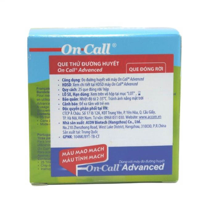 Que Thử Đường Huyết On-call Advanced