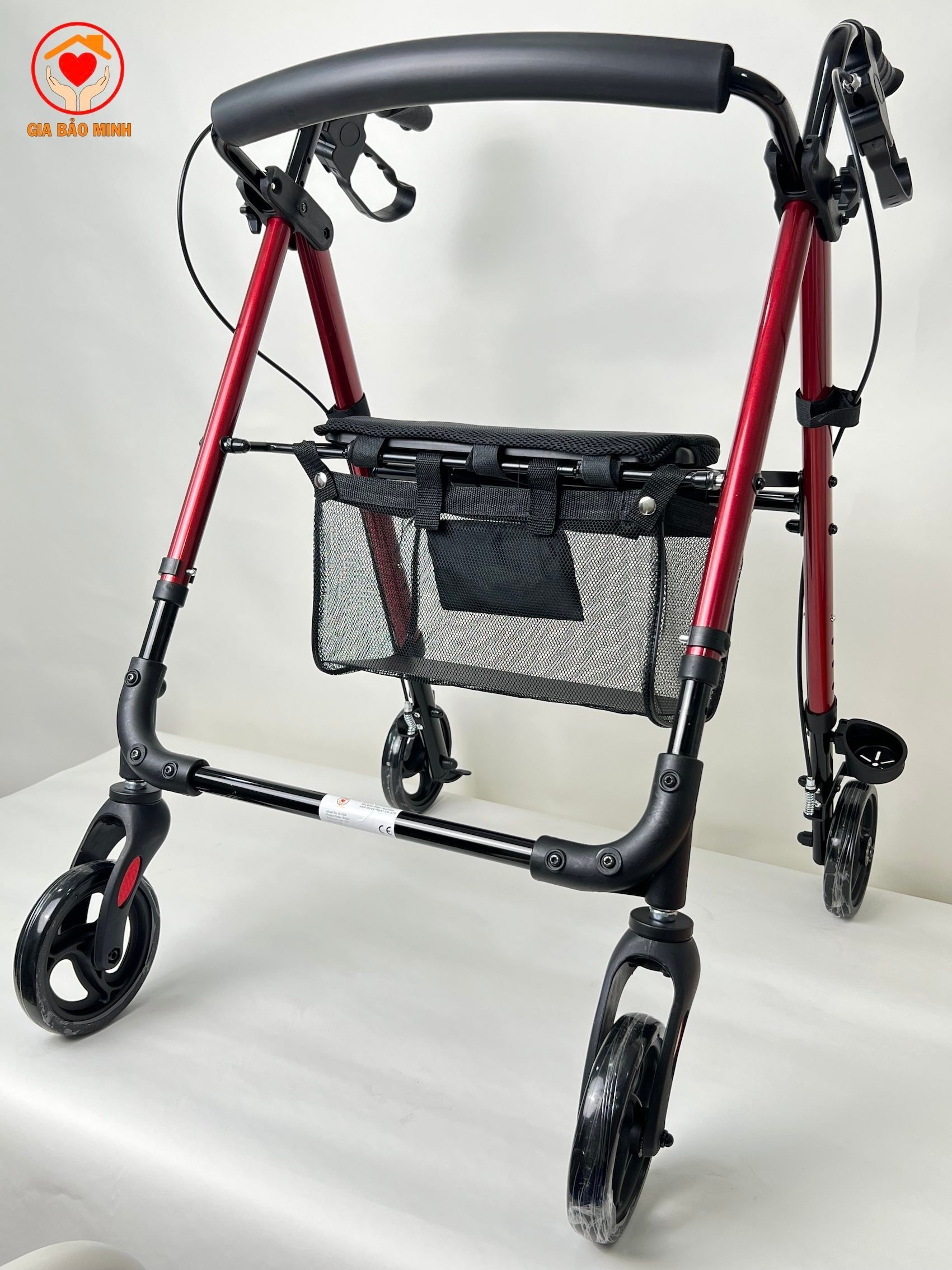 Xe Tập Đi 4 Bánh, Có Ghế, Thắng Tay, Giỏ Đựng GBM-035