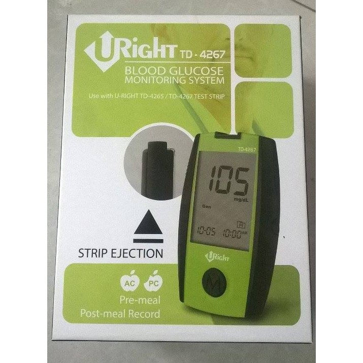 [TRỌN BỘ] Máy Đo Đường Huyết URIGHT TD-4267 (+25 QUE, 50 KIM, CỒN)
