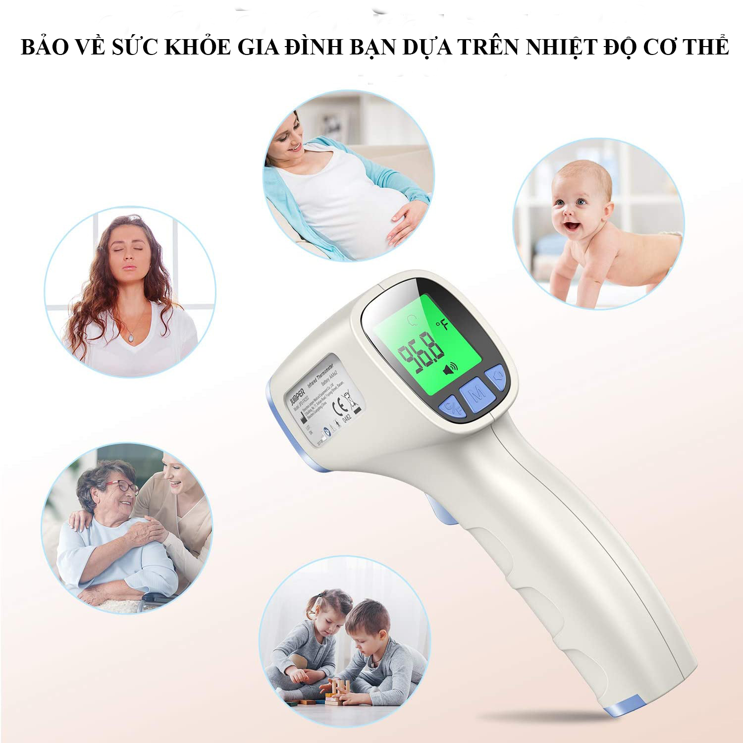 Nhiệt Kế Hồng Ngoại Đo Trán Jumper JPD-FR202 (FR-202)