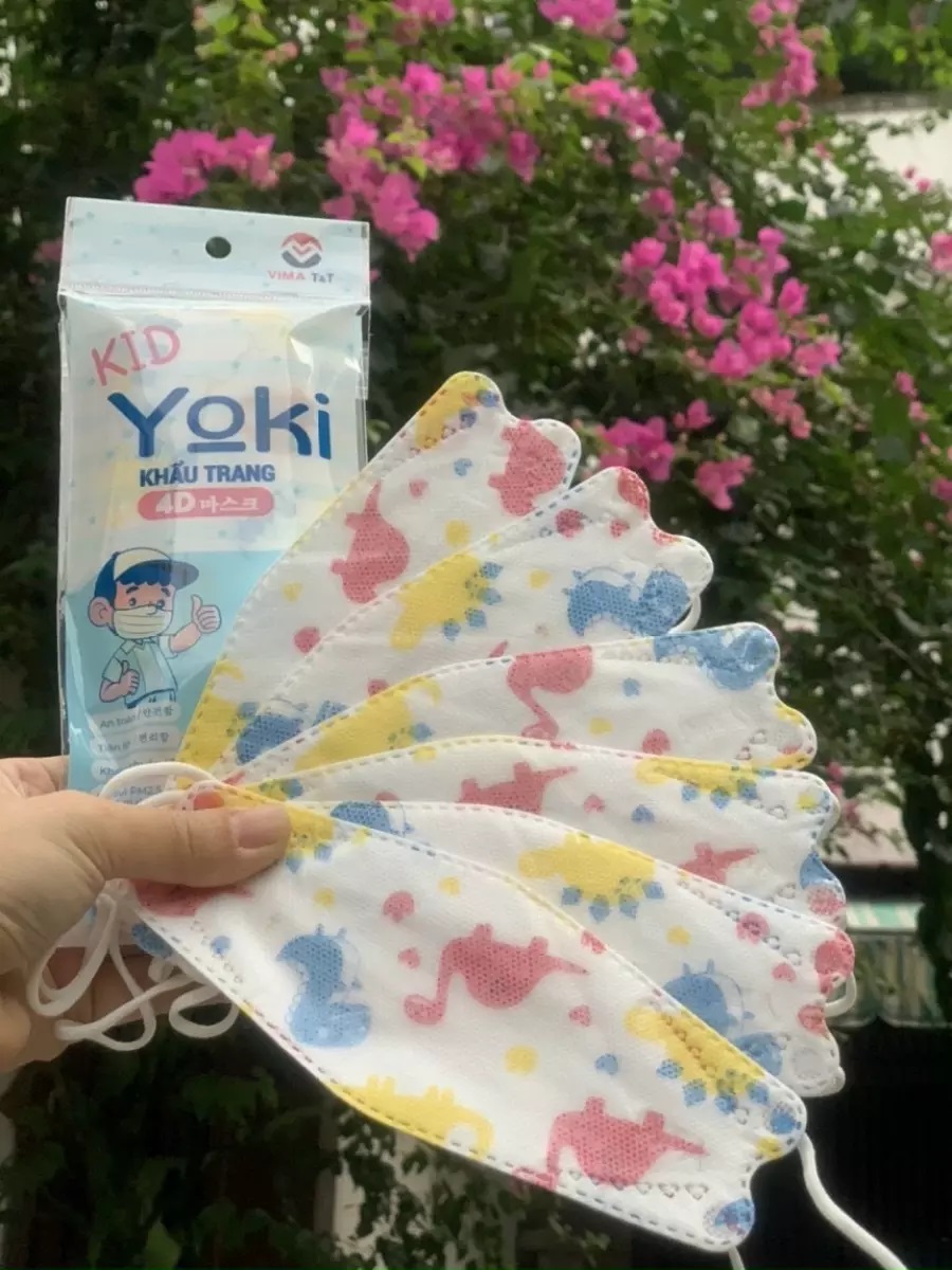 Khẩu Trang 4D Trẻ Em Yoki (Yuki) KID (Bịch 6 Cái)