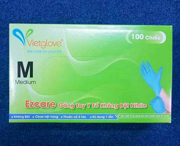Găng Tay Phun Xăm Nitrile Màu Đen VietGlove (Hộp 100 Cái)