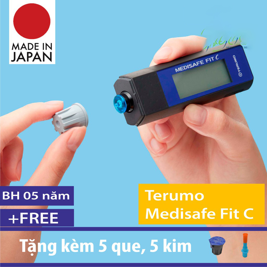 [TẶNG QUE, KIM, CỒN] Máy Đo Đường Huyết Terumo Medisafe Fit C (+ 30 Que, 30 Kim, Cồn)