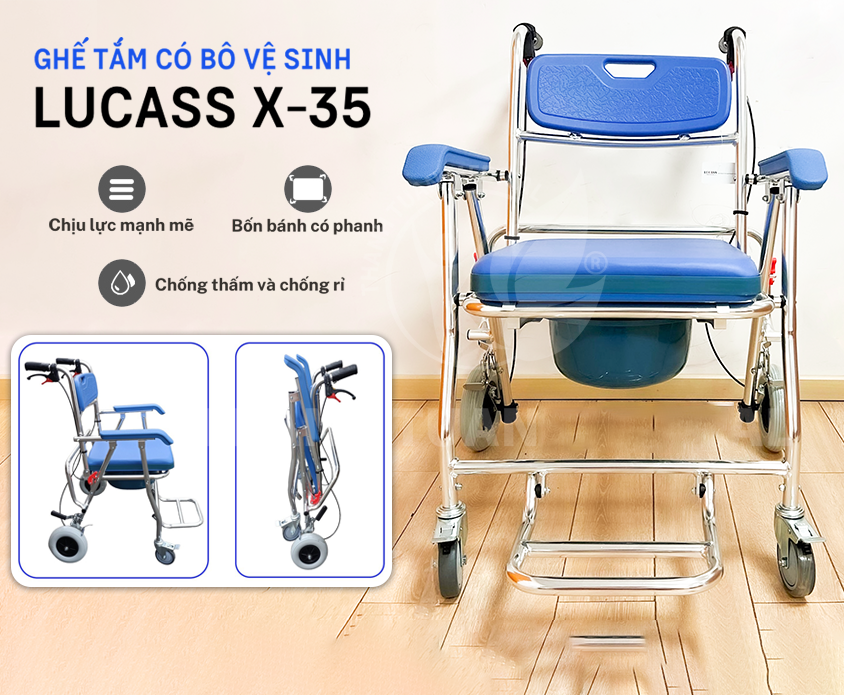 Ghế Bô Vệ Sinh Đa Năng Cao Cấp, Có Thể Gấp Gọn Lucass X-35 (X35)