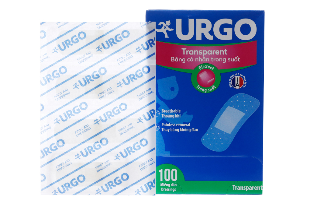 Băng Keo Cá Nhân Trong Suốt Urgo TRANSPARENT