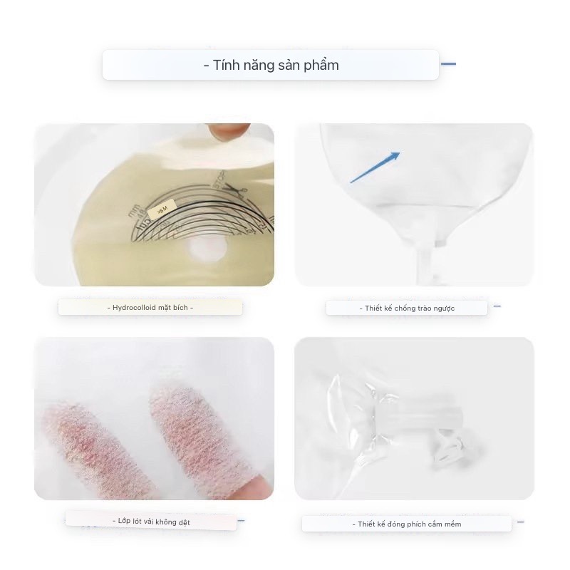 Túi Nước Tiểu Hậu Môn Nhân Tạo 1 Mảnh Colostomy Bag