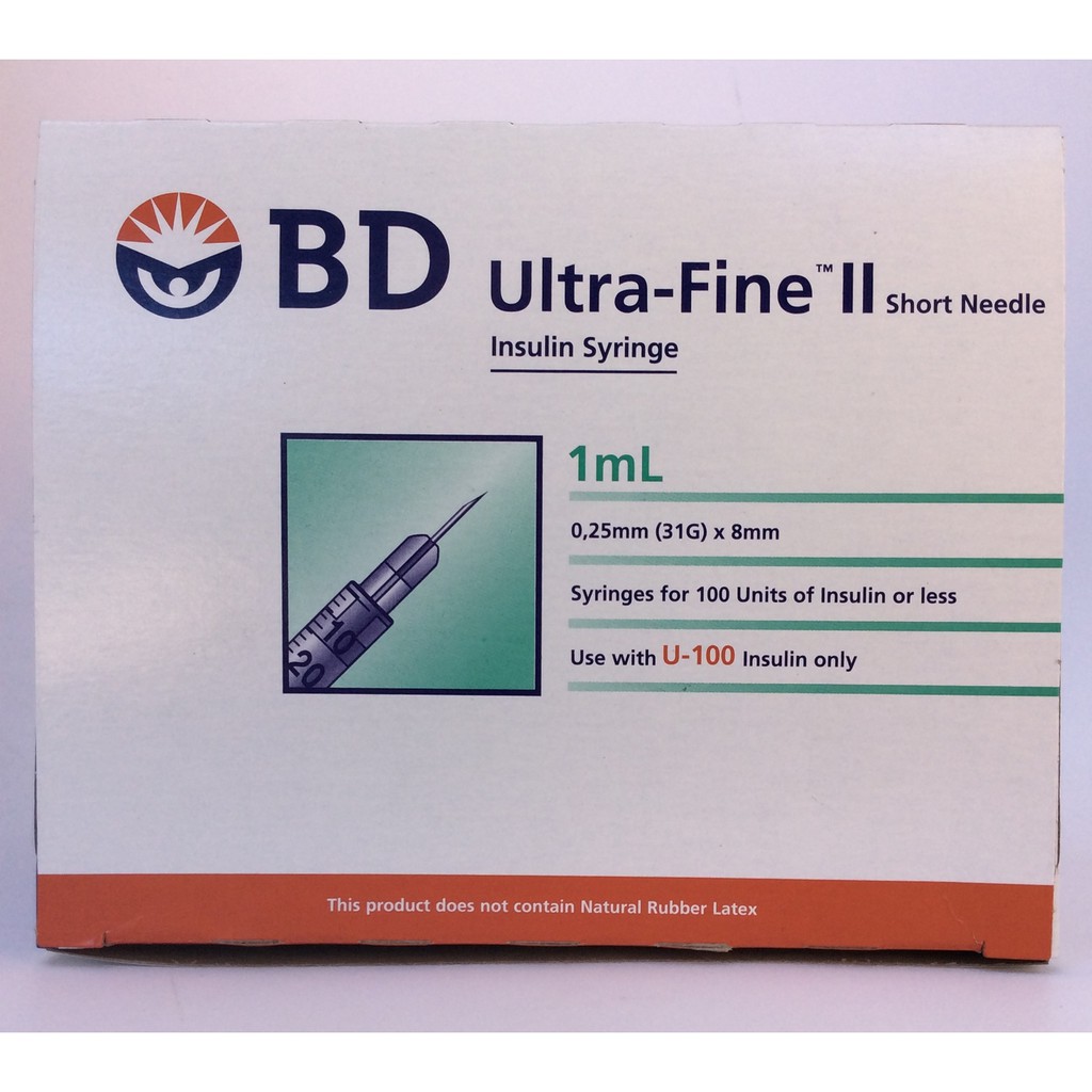 Bơm Tiêm Insulin Chích Tiểu Đường BD Ultra-Fine II (U-100 Insulin only)