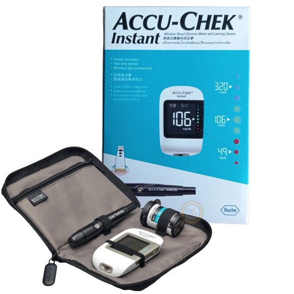 [TRỌN BỘ] Máy Đo Đường Huyết ACCU-CHEK INSTANT (mg/dl) + 50 Que, Kim, Cồn