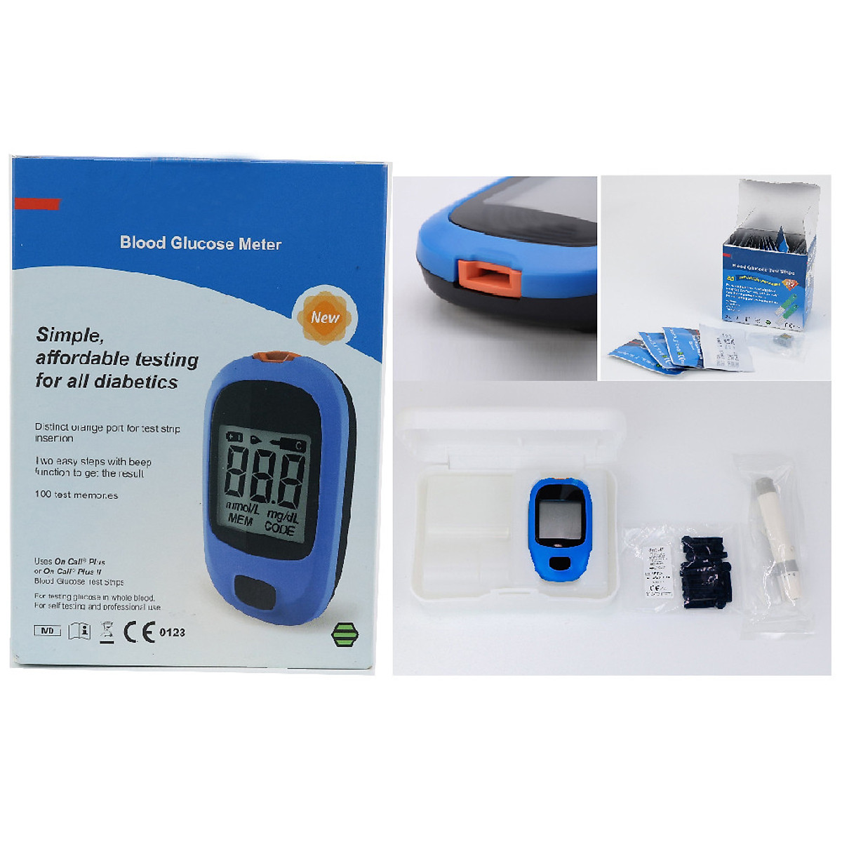 [TẶNG QUE, KIM, CỒN] Máy Đo Đường Huyết On Call EZ II (+ 25 Que Dạng Vỉ, Kim, Cồn)