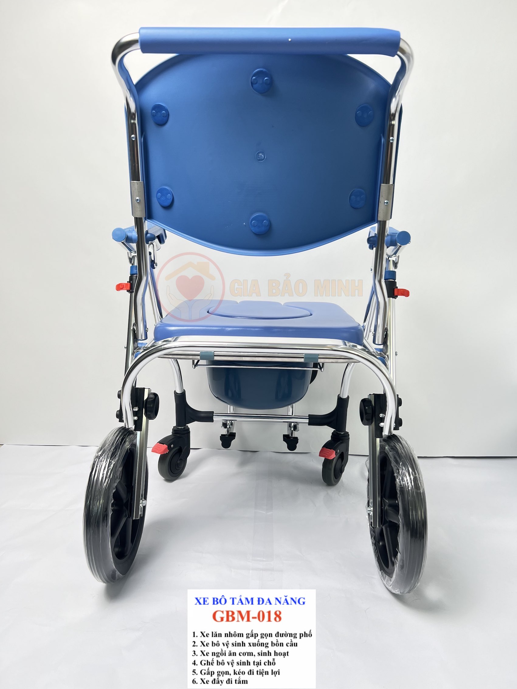 Xe Lăn Nhôm Cao Cấp Đa Chức Năng, Gấp Gọn Thông Minh GBM-018