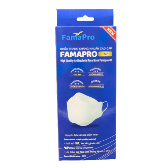 Khẩu Trang 4D Famapro (Hộp 10 Cái)