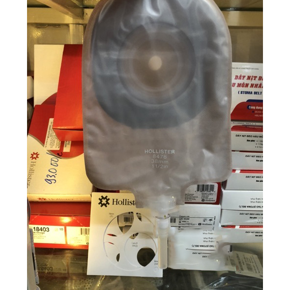 Túi Nước Tiểu Hậu Môn Nhân Tạo 1 Mảnh Hollister 8478 (Đế Lồi)