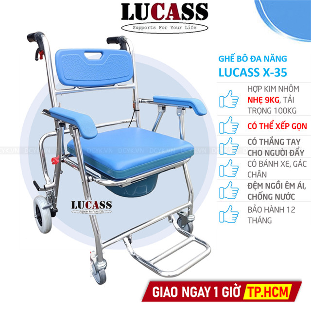 Ghế Bô Vệ Sinh Đa Năng Cao Cấp, Có Thể Gấp Gọn Lucass X-35 (X35)
