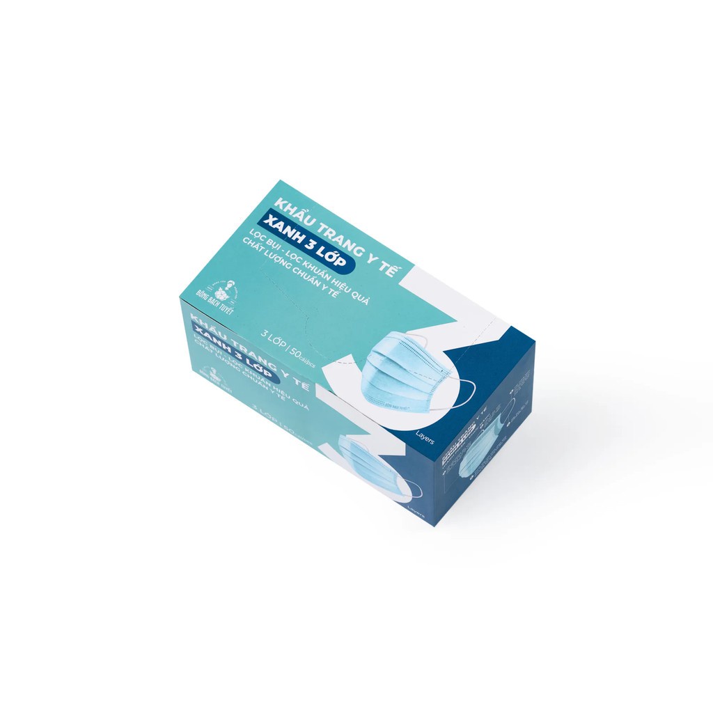 Khẩu Trang Y Tế Bông Bạch Tuyết (Hộp 50 Cái - 3 Lớp)
