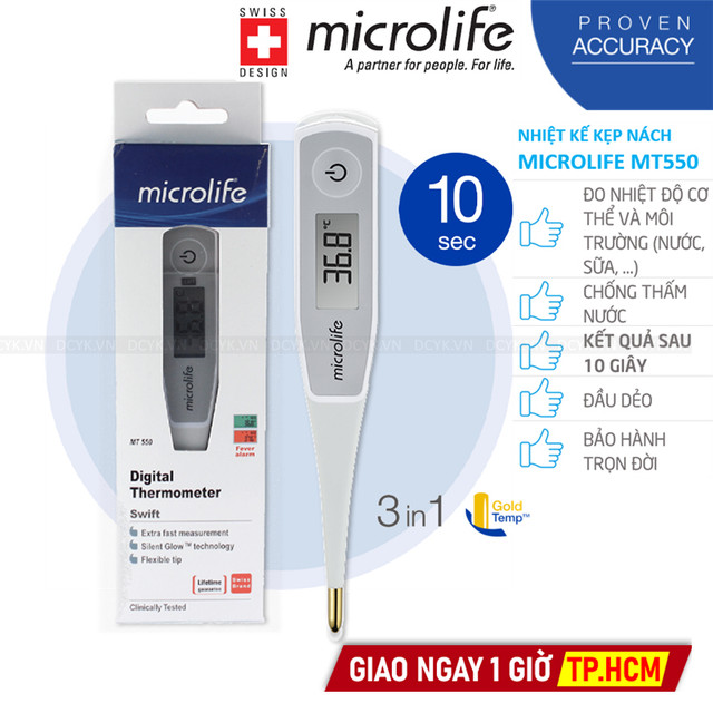 Nhiệt Kế Điện Tử Dạng Bút Microlife MT550 (MT 550)