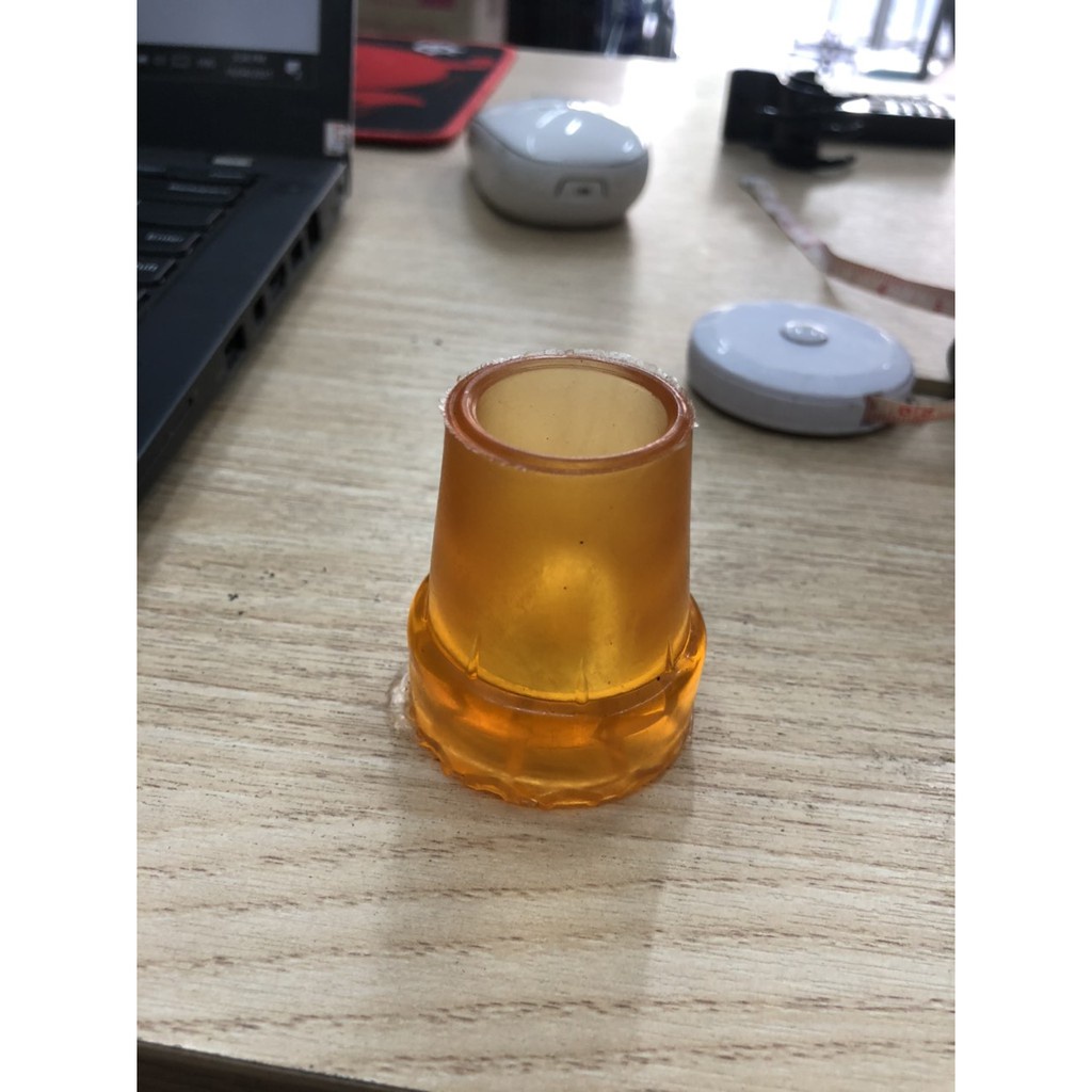 [PHỤ KIỆN] Cục Đế Cao Su Nạng, Gậy Lucass Màu Cam Trong