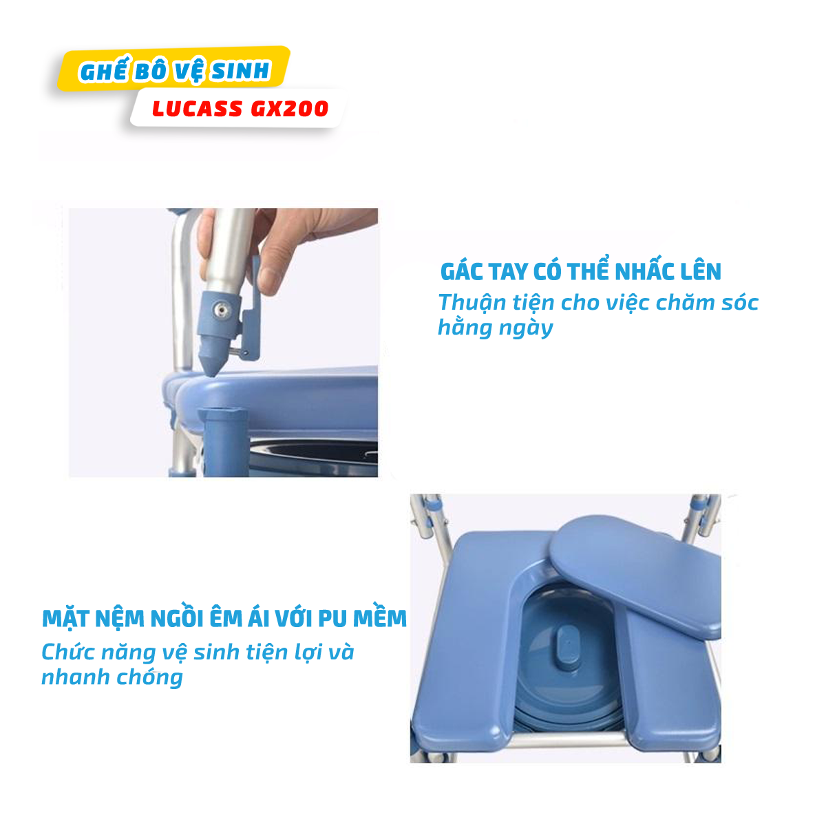 Ghế Bô Có Bánh Xe Lucass GX-200 (GX200)