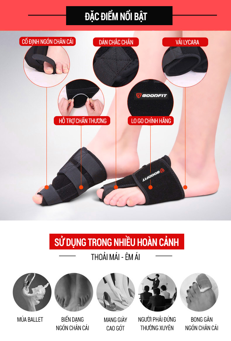 Nẹp Ngón Chân Cái GoodFit GF617A