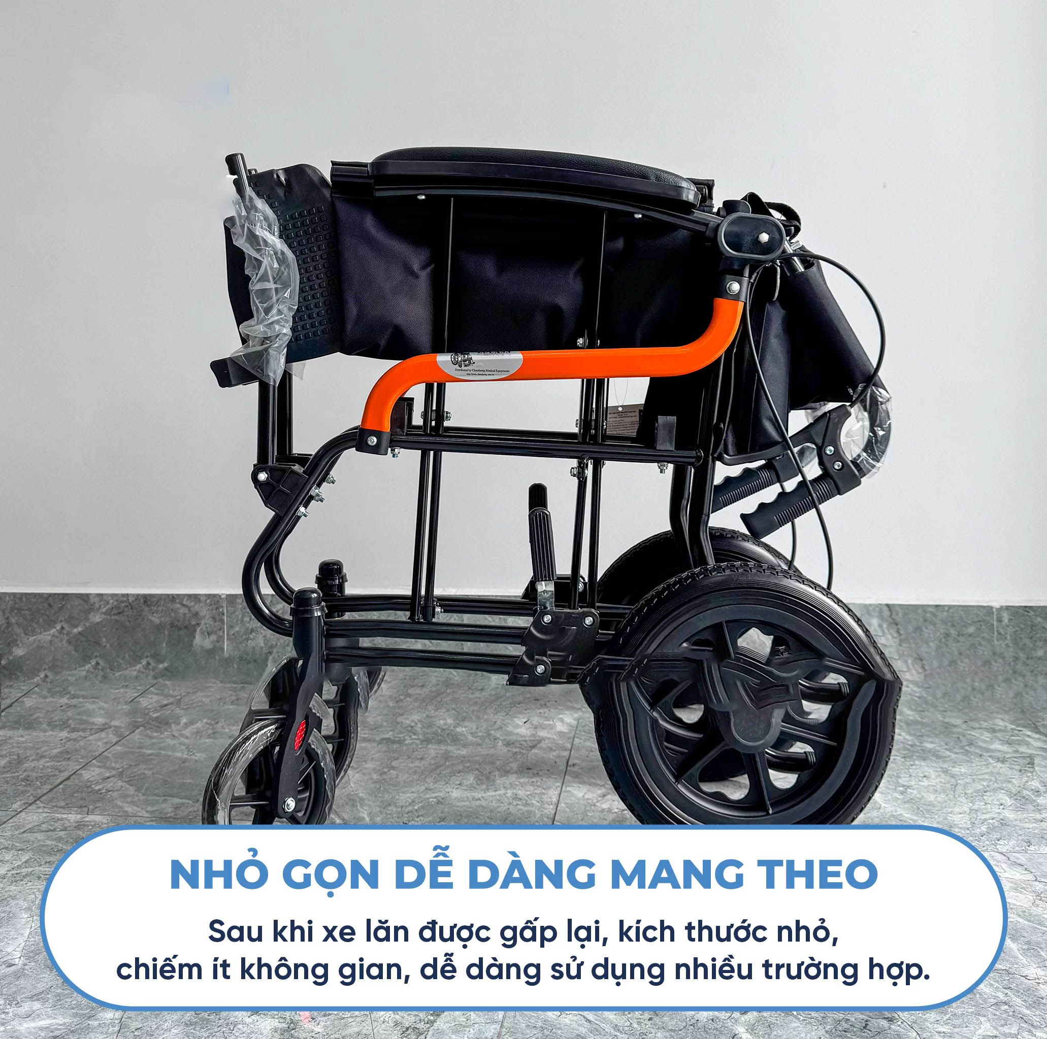 Xe Lăn Du Lịch Sắt Sơn Tĩnh Điện Lucass X-61 (X61) - BÁNH NHỎ