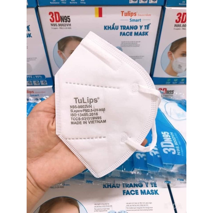 Khẩu Trang 3D N95 Tulips N95.9002VH (Không Van)
