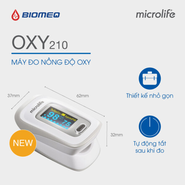 Máy Đo Nồng Độ Oxy (SPO2) Microlife OXY210 (OXY 210)