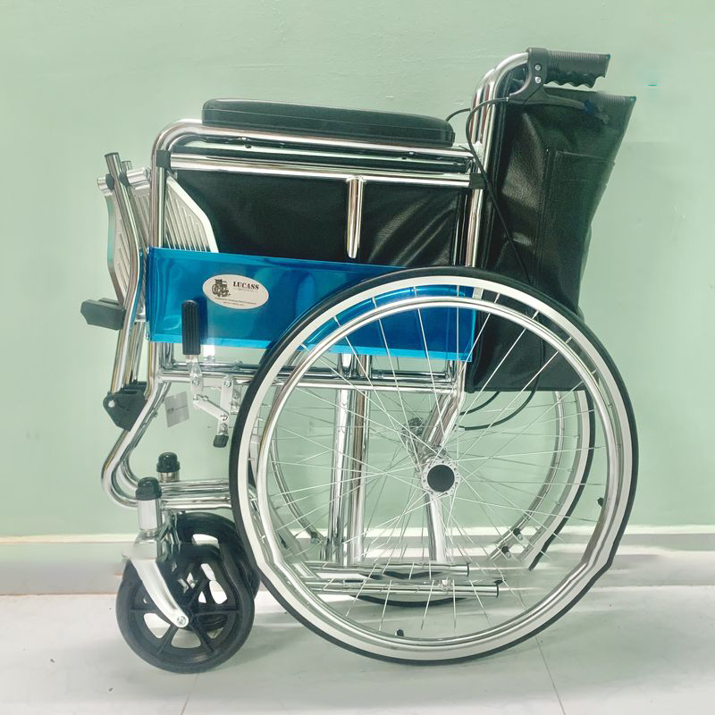 Xe Lăn Tay Có Thắng, Gác Chân Xếp Gọn Lucass X-91 (X91) Vải Simili