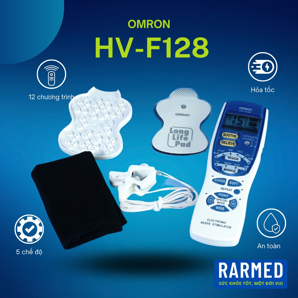 Máy Massage Xung Điện 2 Miếng Dán Omron HV-F128 (F-128)