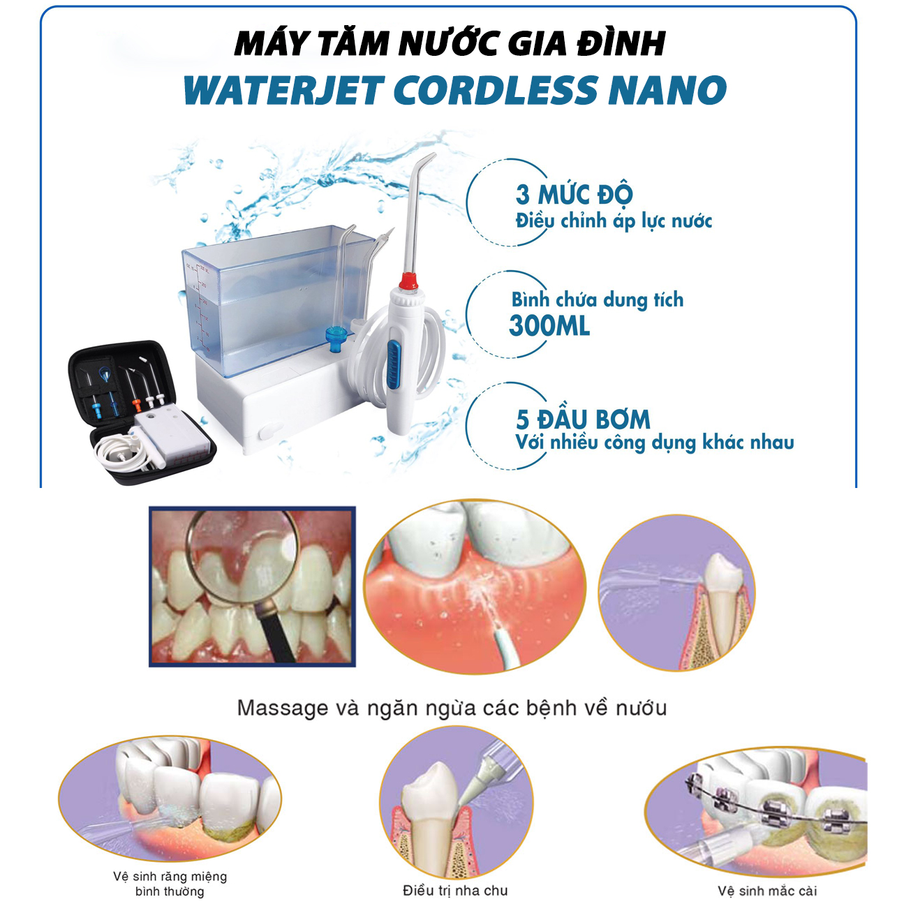 Máy Tăm Nước Du Lịch WaterJet Nano