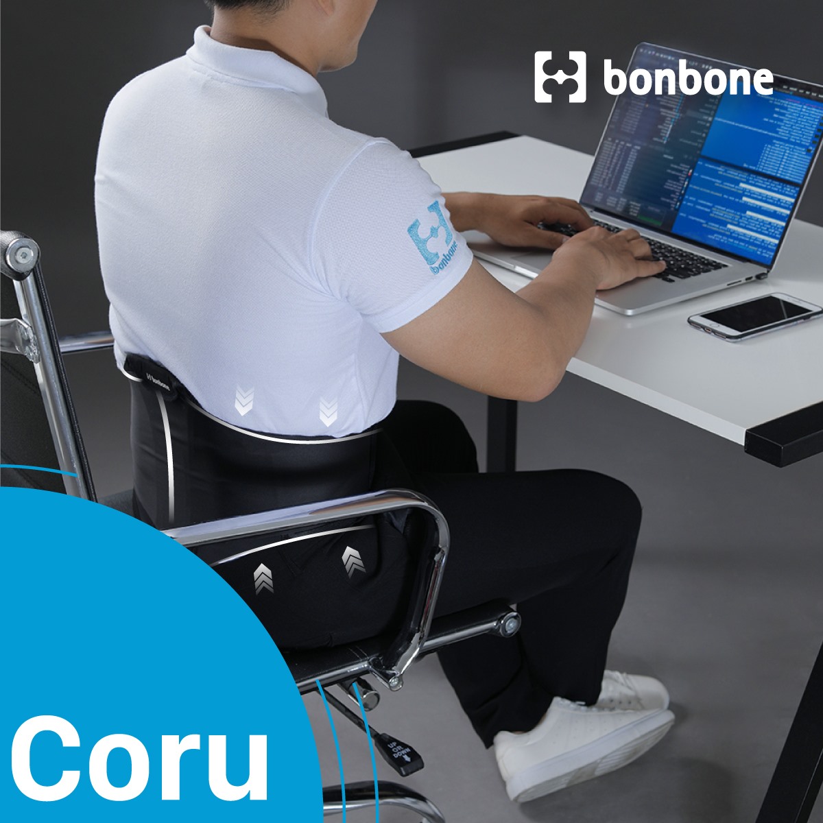 Đai Cột Sống Thắt Lưng Bonbone PITA-CORU WIDE (Đen)