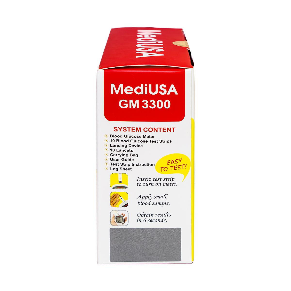 [TRỌN BỘ] Máy Đo Đường Huyết MediUSA GM 3300 (+25 Que, Kim, Cồn)