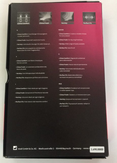 Vớ Y Khoa Chân Medi Mediven Comfort (Da, Hở Ngón)