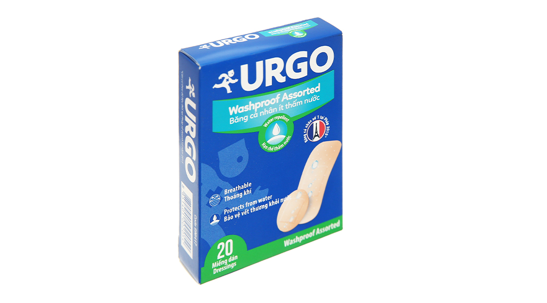 Băng Keo Cá Nhân Ít Thấm Nước Urgo WASHPROOF
