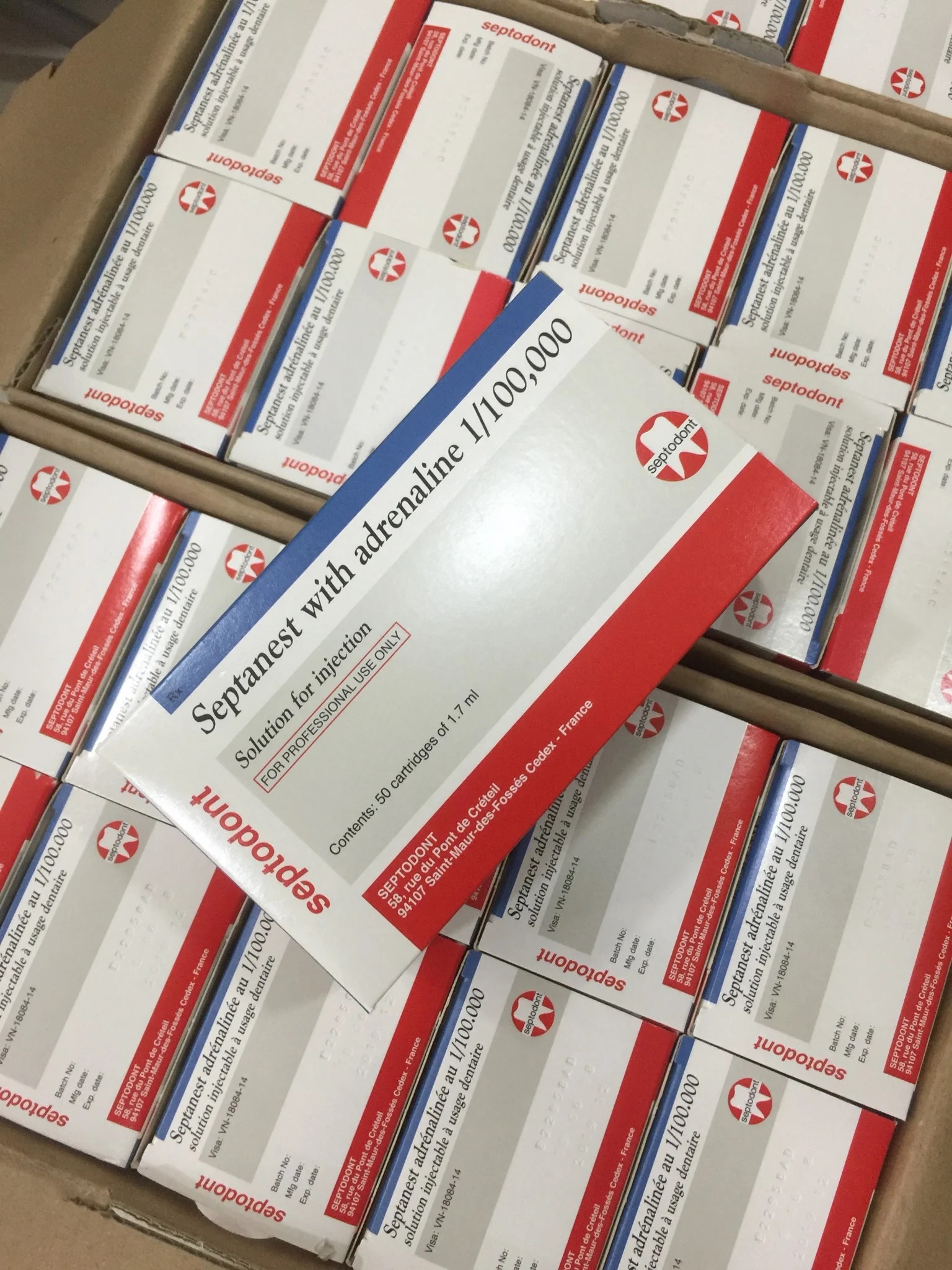 Tê Pháp Đỏ Septodont Lignospan Standard 2%