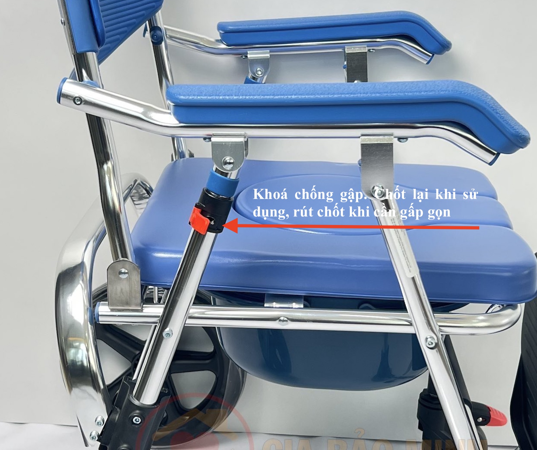 Xe Lăn Nhôm Cao Cấp Đa Chức Năng, Có Thắng Gia Bảo Minh GBM-019