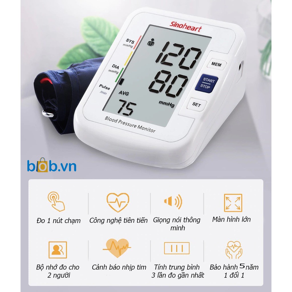 Máy Đo Huyết Áp Bắp Tay Sinocare Sinoheart BA-801