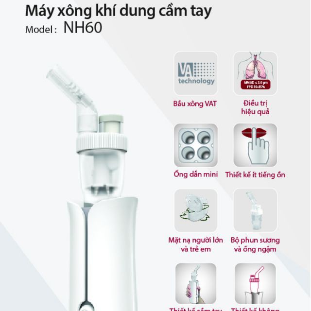 Máy Xông Khí Dung Mũi Họng Rossmax NH60