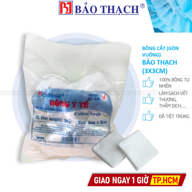 Bông Gòn Cắt (Gòn Vuông) Bảo Thạch (Bịch nhỏ)