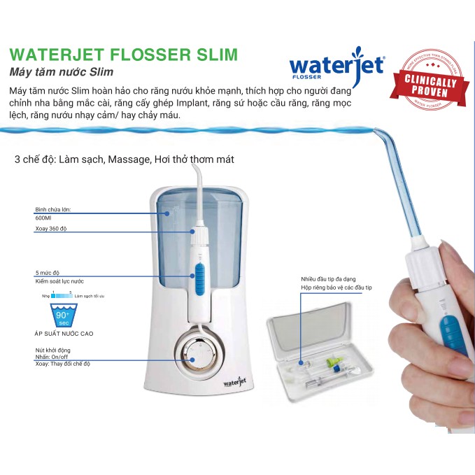 Máy Tăm Nước Gia Đình Waterjet Slim
