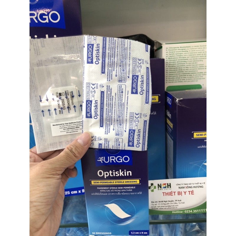 Băng Gạc Vô Trùng Bán Thấm Có Keo Urgo OPTISKIN