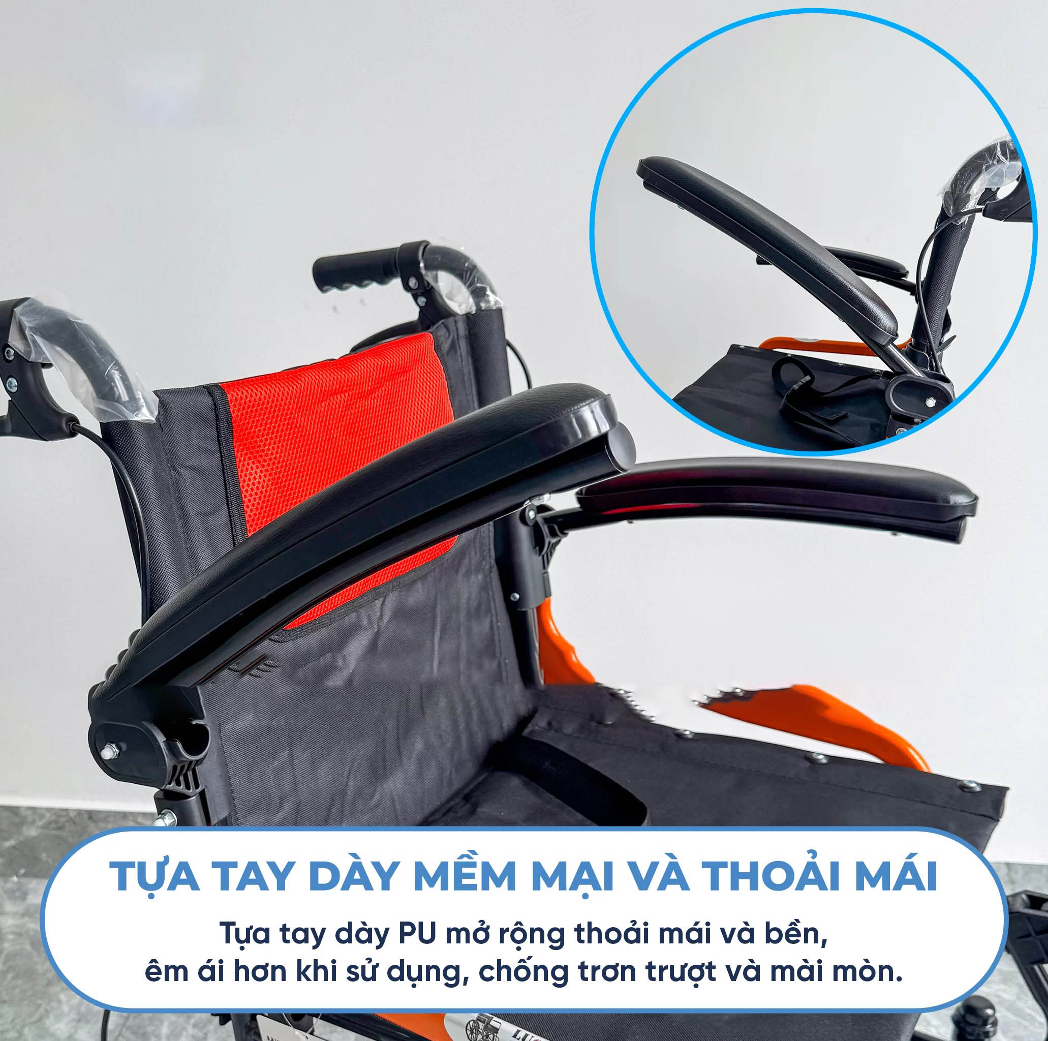 Xe Lăn Du Lịch Sắt Sơn Tĩnh Điện Lucass X-61 (X61) - BÁNH NHỎ