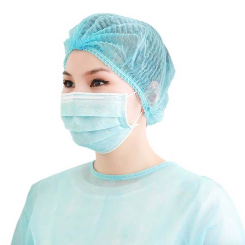 Nón Trùm Tóc Vải Không Dệt (Nón Con Sâu) Nhiều Thương Hiệu