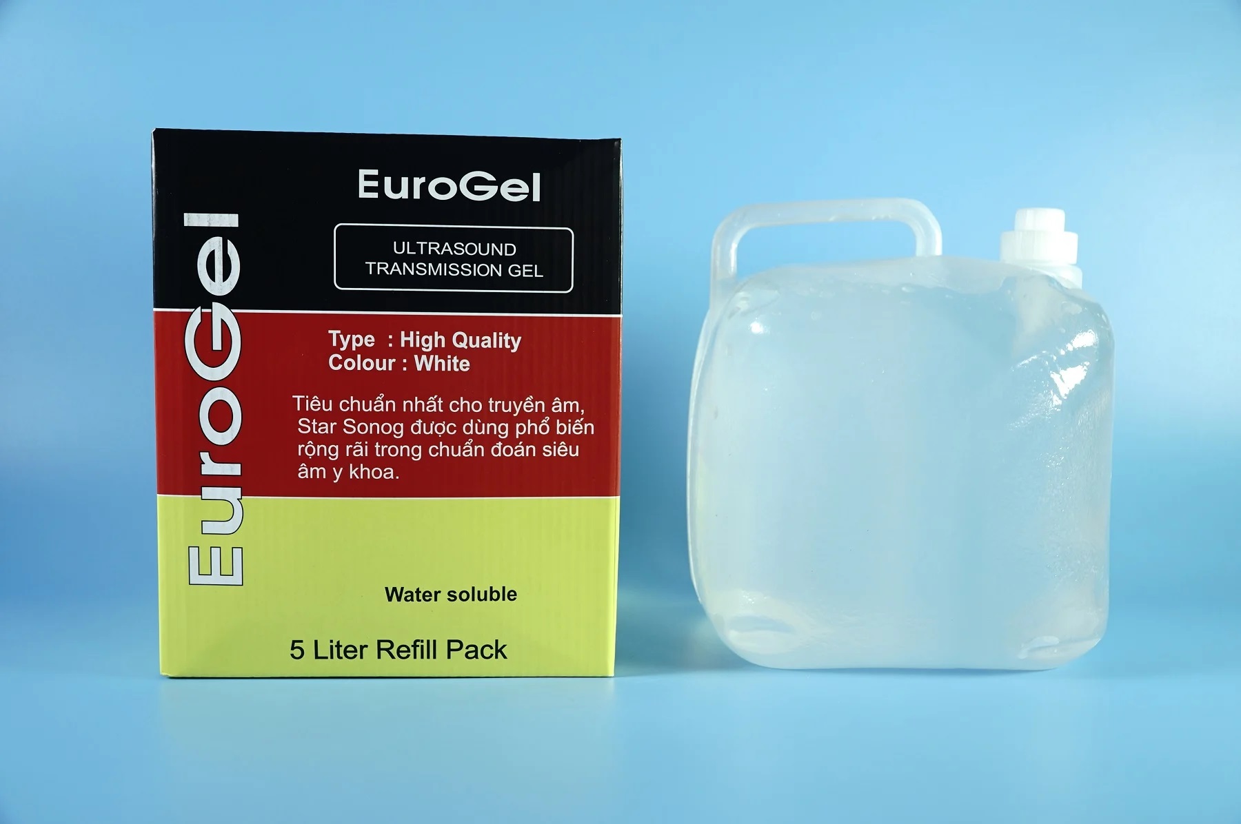 Gel Siêu Âm, Gel Lạnh Triệt Lông Euro Gel (Bình 5 Lít)