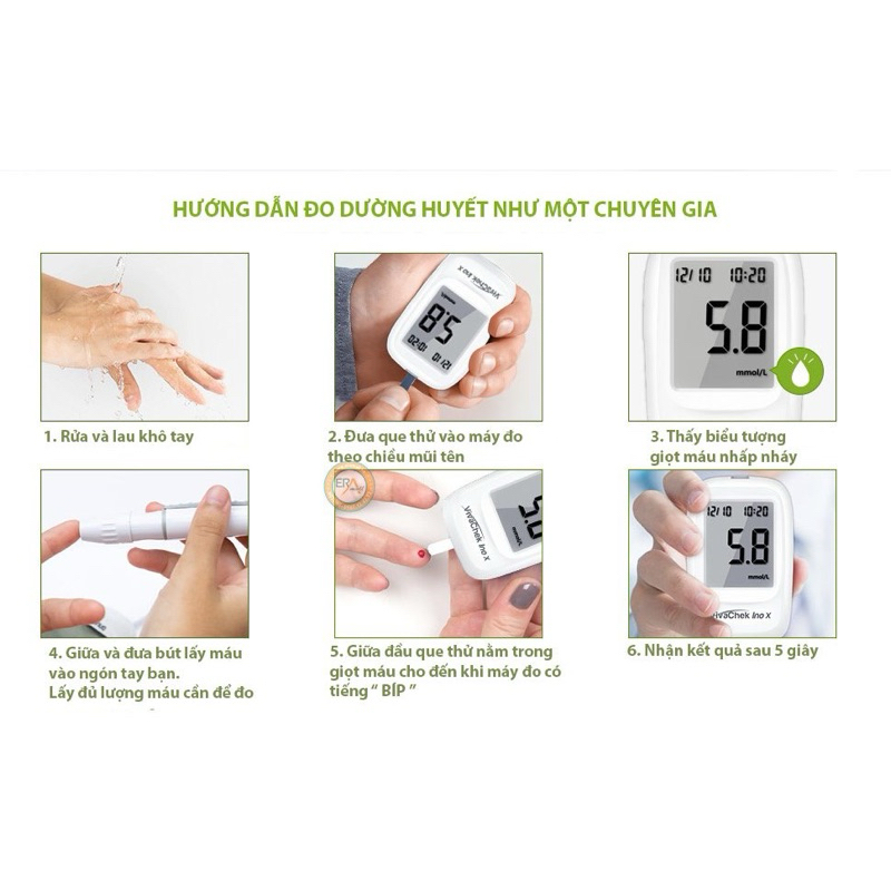 [TRỌN BỘ] Máy Đo Đường Huyết VivaChek Ino X (MG) (+ 50 Que, Kim, Cồn)