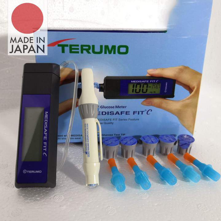 [TẶNG QUE, KIM, CỒN] Máy Đo Đường Huyết Terumo Medisafe Fit C (+ 30 Que, 30 Kim, Cồn)