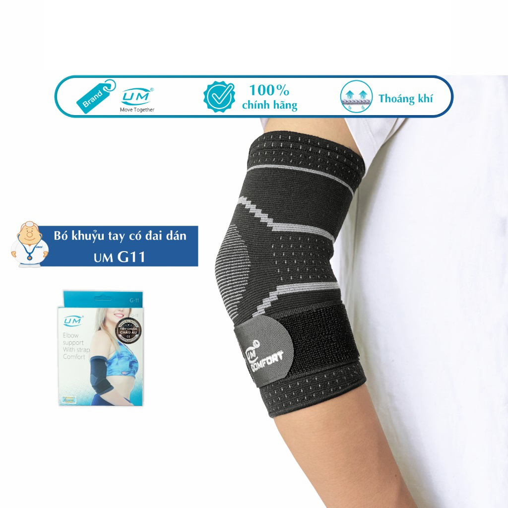 Băng Thun Bó Khuỷu Tay Có Đai Dán United Medicare UM G11
