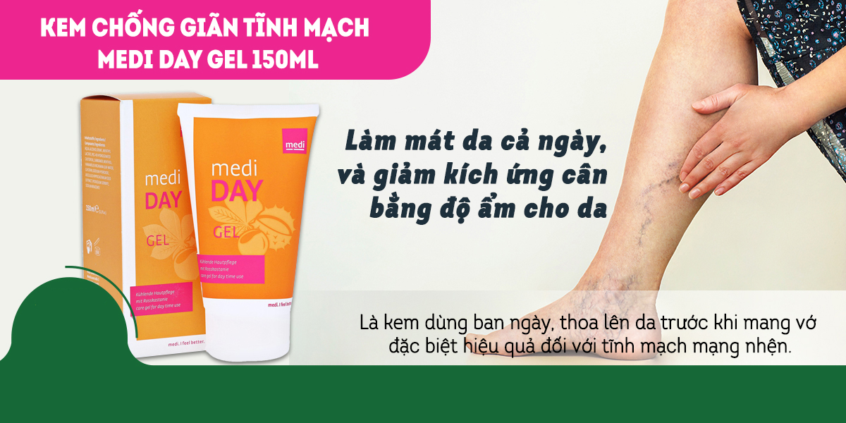 Kem Thoa Giãn Tĩnh Mạch Medi Day Gel