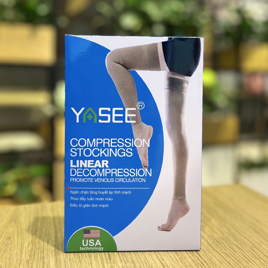 Vớ Y Khoa Đùi Không Bàn Chân Yasee (Màu Da)