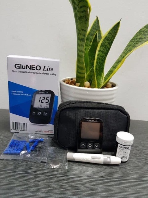 [TẶNG QUE, KIM, CỒN] Máy Đo Đường Huyết GluNeo Lite (MG) (+25 Que, Kim, Cồn)